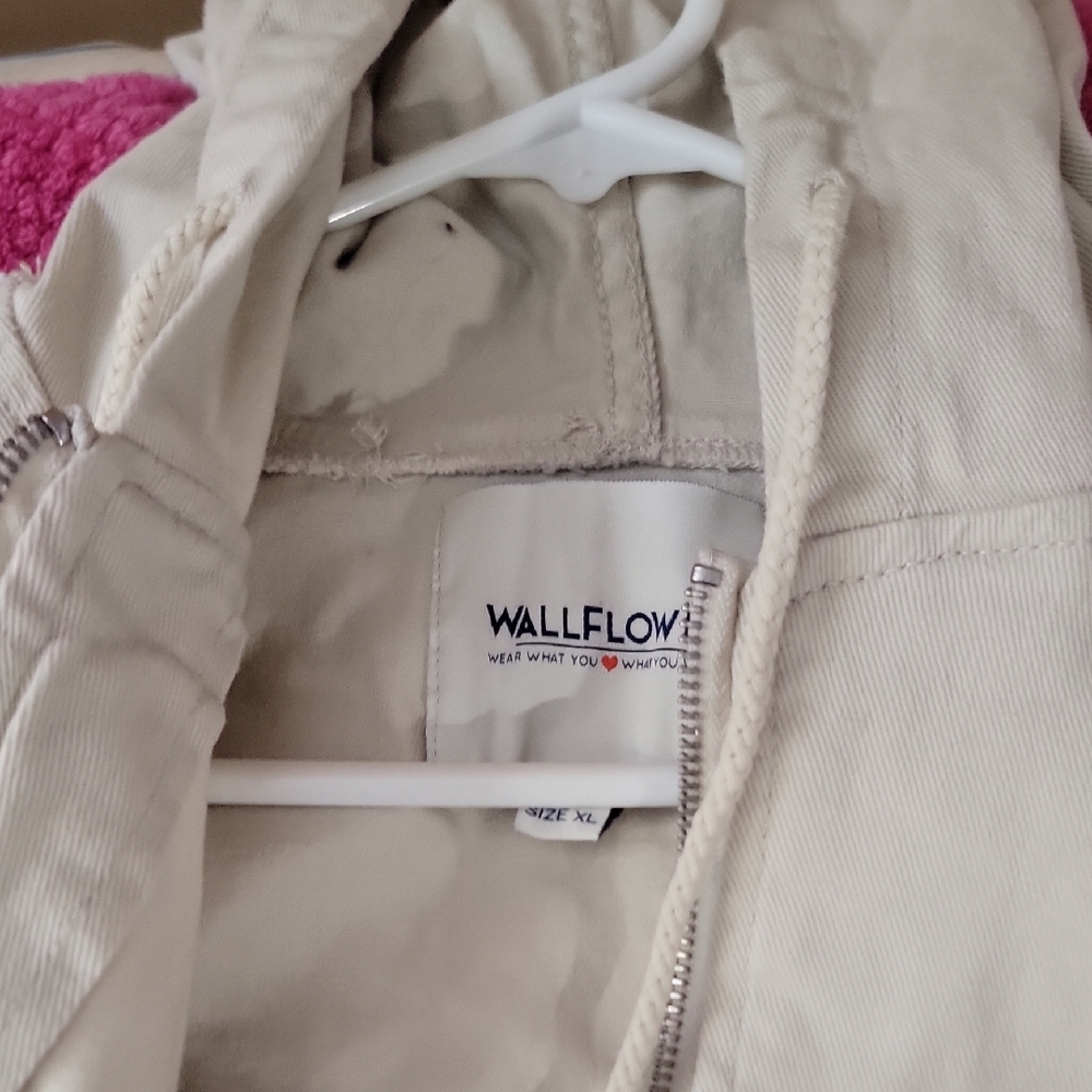 Wallflower Beige Zip-Up Jacket